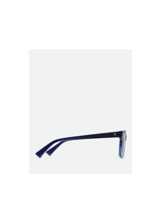 Bottega Veneta Blue Eyewear Square Frame Glasses for men