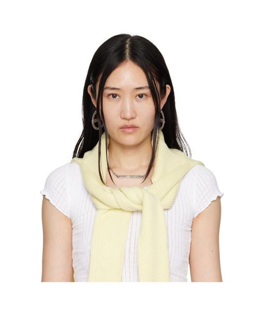 Marc Jacobs Metallic Logo Monogram Chain Necklace