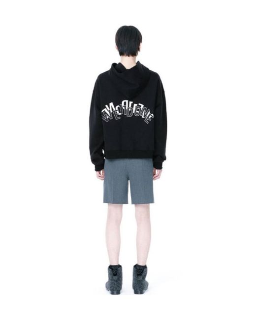 we11done Blue Logo Long-Sleeved Sweater for men