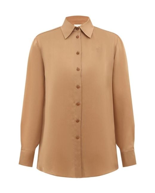 Zimmermann Brown Hypnotic Satin Shirt