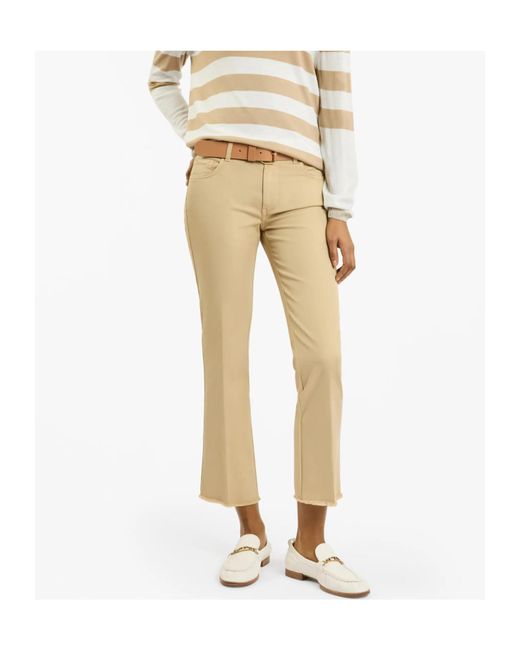 Fay Natural Logo Patch 5-Pocket Trousers
