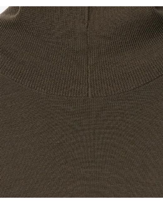 Burberry Brown Equestrian Knight Motif Roll-Neck Jumper