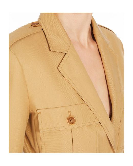 Max Mara Metallic Pacos Belted Long-Sleeved Jacket