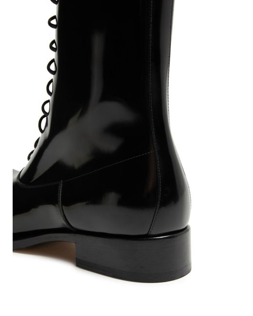 The Row Black Kai Lace Up Ankle Boots