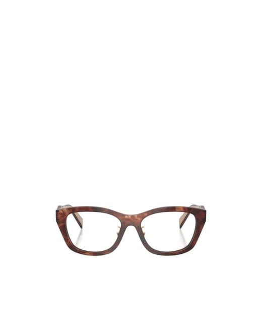 Prada White Eyewear Rectangle Frame Glasses
