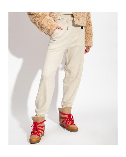 Isabel Marant White Kira Drawstring Knitted Trousers