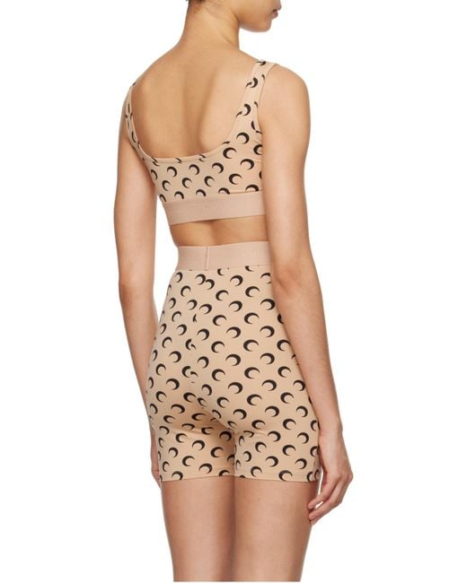 MARINE SERRE Natural Moon Jersey Sport Bra