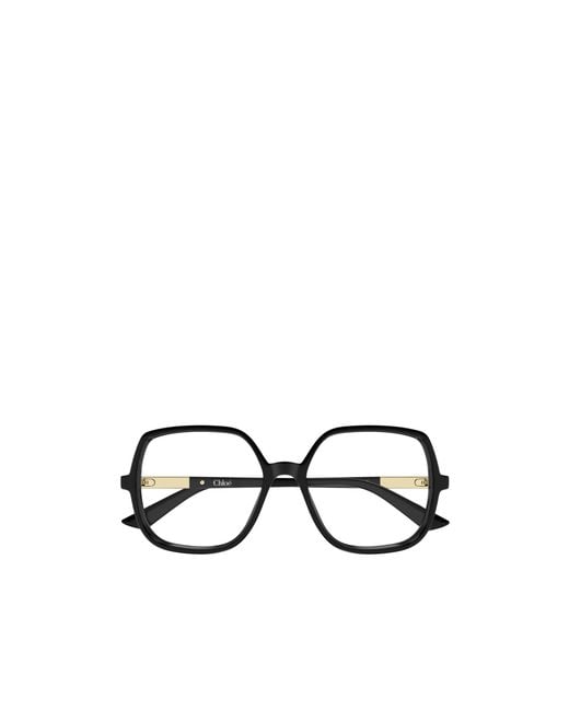 Chloé White Chloé Eyewear Square Frame Glasses