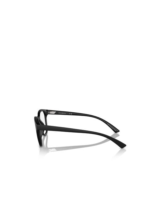 Emporio Armani White Square Frame Glasses for men