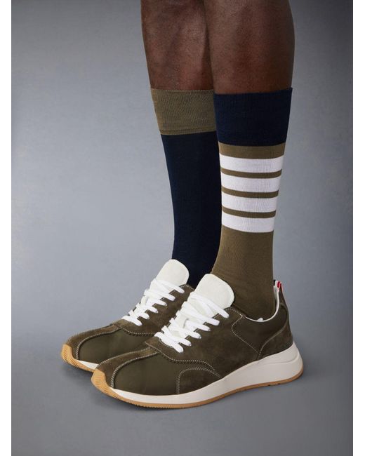 Thom Browne Brown Sprinter Panelled Sneakers for men