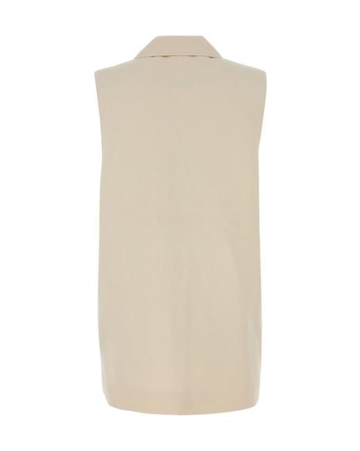 Co. White Drop Armhole Long Gilet Jacket
