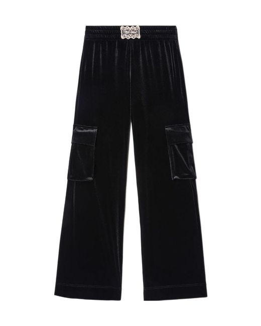 Off-White c/o Virgil Abloh Black Velvet Cargo Track Pants