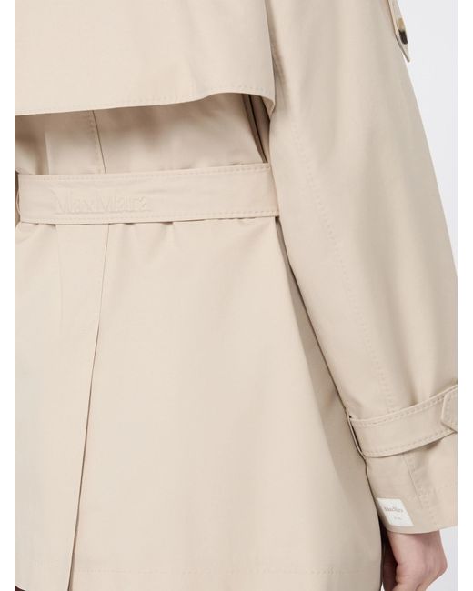 Max Mara Natural Short Twill Trench Coat