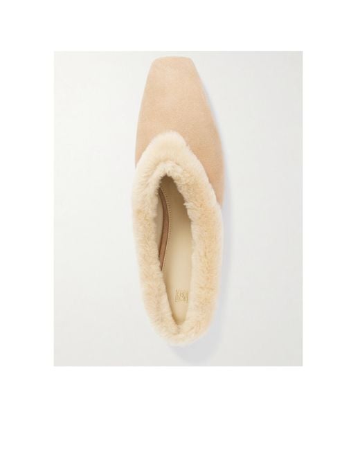 Totême  White Square Toe Slippers