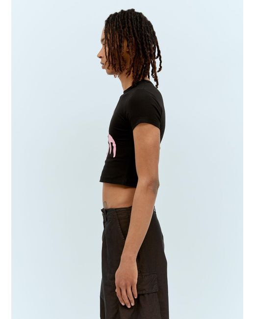 Pam Black Open-Necked Shirt for men