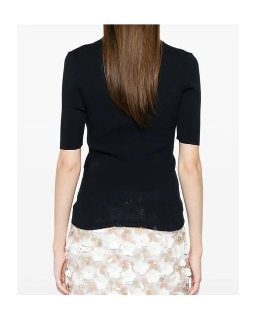 P.A.R.O.S.H. Black Cipria Polo Top