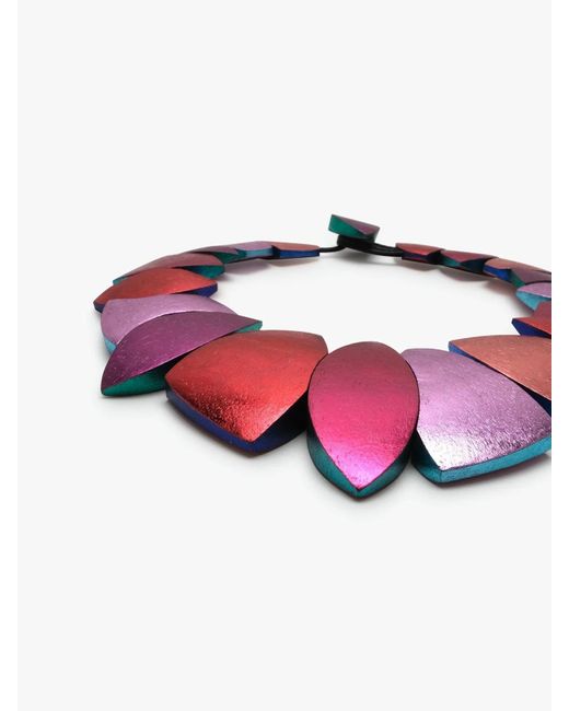 Monies Pink Leaf Design Necklace