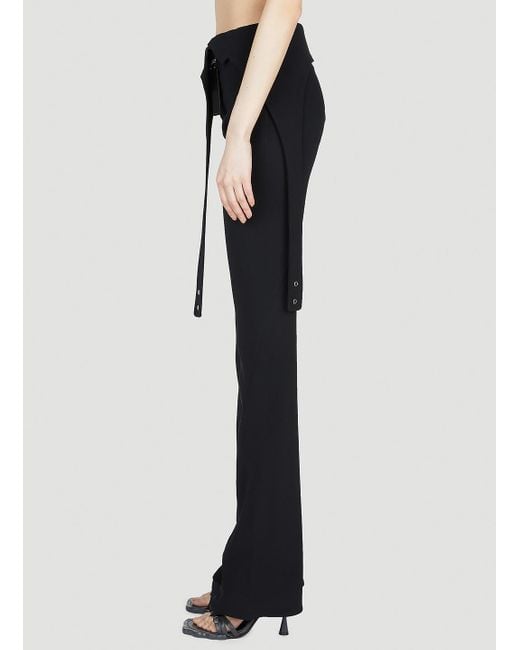 Courreges Black Courrèges Diving Crepe Pants