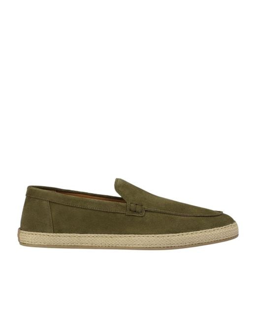Doucal's Green Round Toe Casual Shoes for men