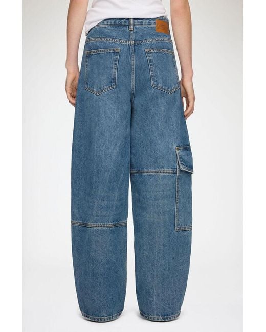 Ganni Blue Audri Lace Jeans