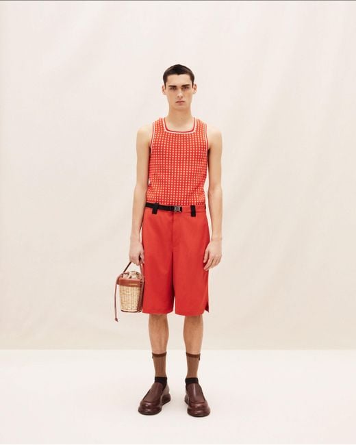 Jacquemus Red Le Short Meio Oversize Shorts for men