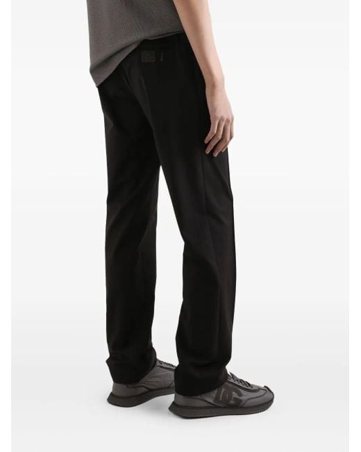 Dolce & Gabbana Black Elastic Drawstring Waist Pants for men