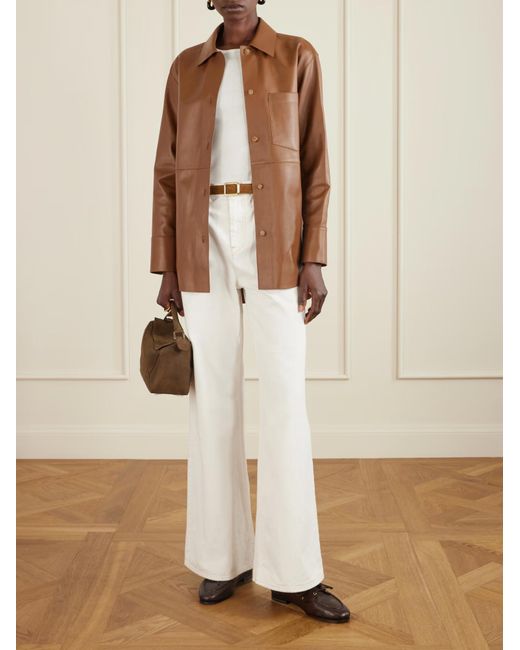 Joseph Brown Penna Leather Shirt