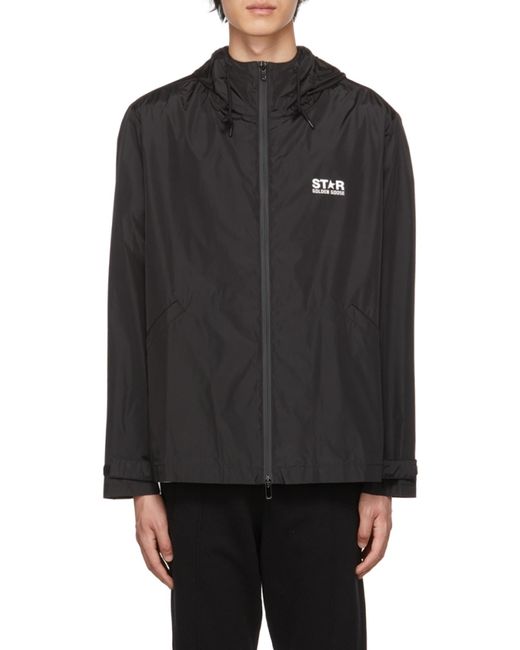 Golden Goose Deluxe Brand Black Daris Zipped Windbreaker for men