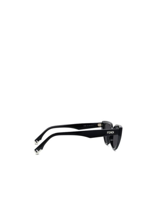 Fendi White Eyewear Cat-Eye Frame Sunglasses
