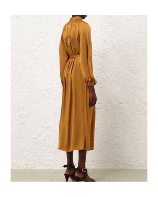 Zimmermann Yellow Hypnotic Twist Sheath Dress