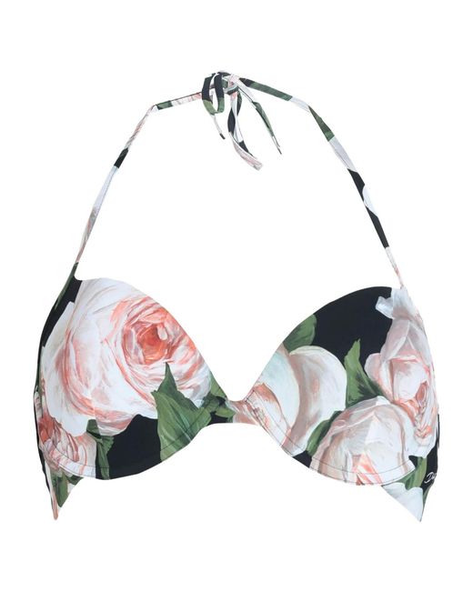Dolce & Gabbana Black Printed Bikinis
