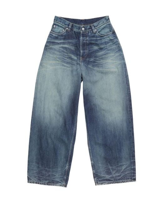 Acne Blue Mid Waist Baggy Jeans for men