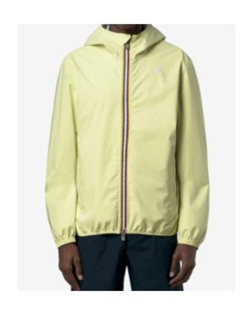 K-Way Yellow Zip-Up Hooded Jacket for men