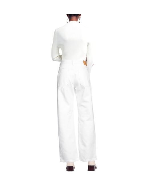Isabel Marant White Slim-Fit Straight-Leg Jeans