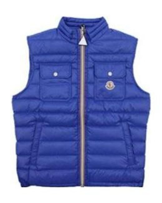 Moncler Blue Sleeveless Down Jacket for men