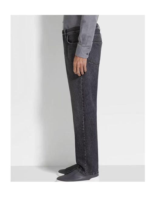 Zegna Blue Cotton Jeans for men