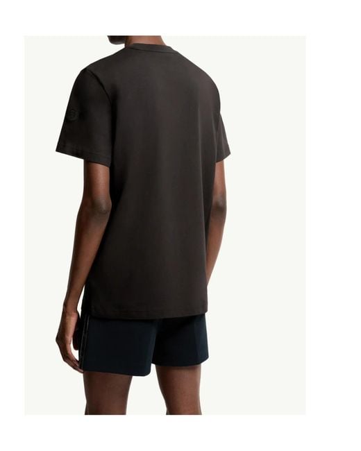 Moncler Black Logo Printed Crewneck T-Shirt for men