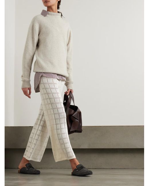 The Elder Statesman Gray Cashmere Turtleneck Sweater