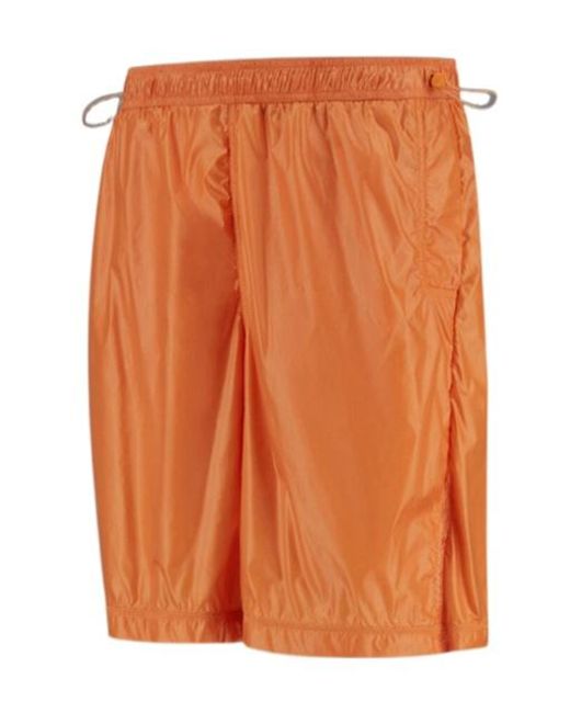 Herno Orange Laminar Shiny Nylon Bermuda Shorts for men