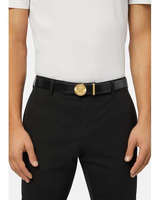 Versace White Medusa Logo Buckle Belt for men