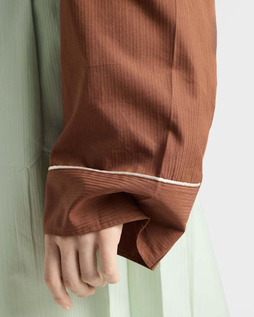 Prada Brown Long-Sleeved Button-Up Shirt