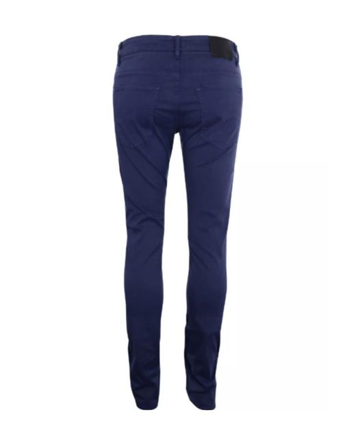 Boss Blue Twill Slim Casual Pants for men