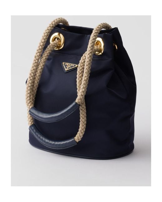 Prada Blue Mariner Re-Nylon Small Bucket Bag