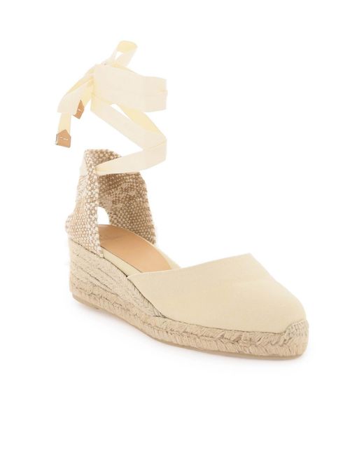 Castaner Natural Castañer Carina Ankle Strapped Wedge Espadrilles