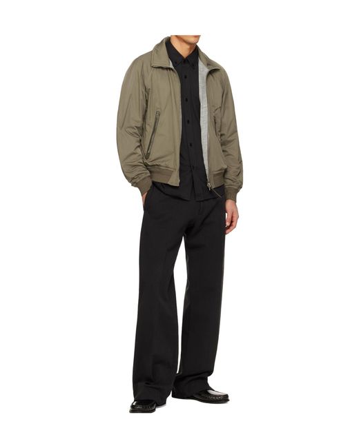 Tom Ford Black Wide-Leg Casual Pants With Belt Loops for men