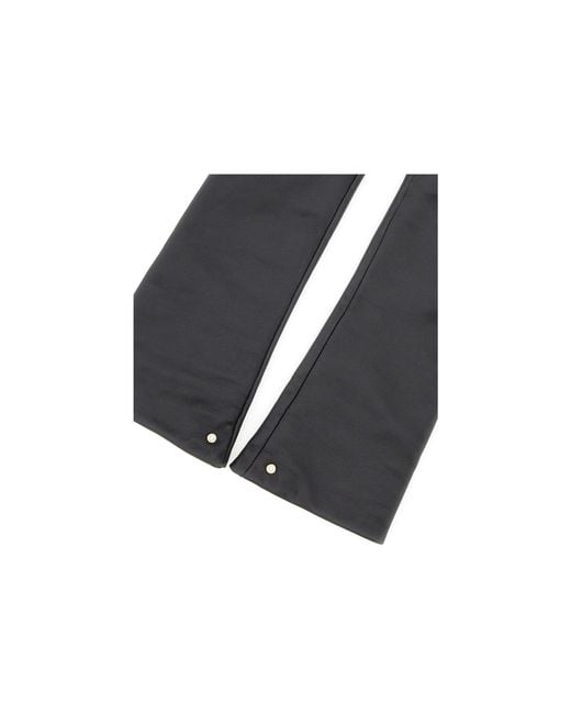 Gianni Chiarini Black Logo-Rivet Leather Gloves