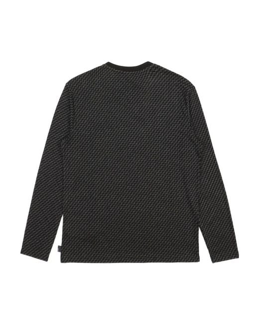 Armani Collezioni Black Round-Neck Sweater for men