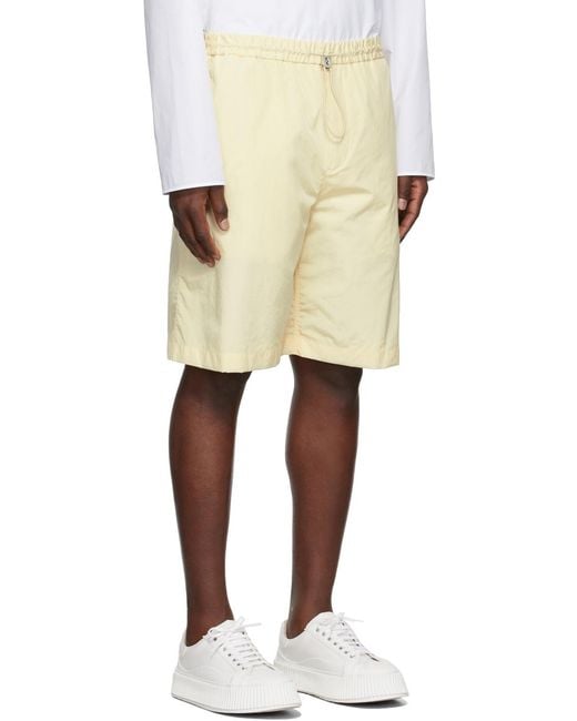 Jil Sander Natural Drawstring-Waistband Shorts for men