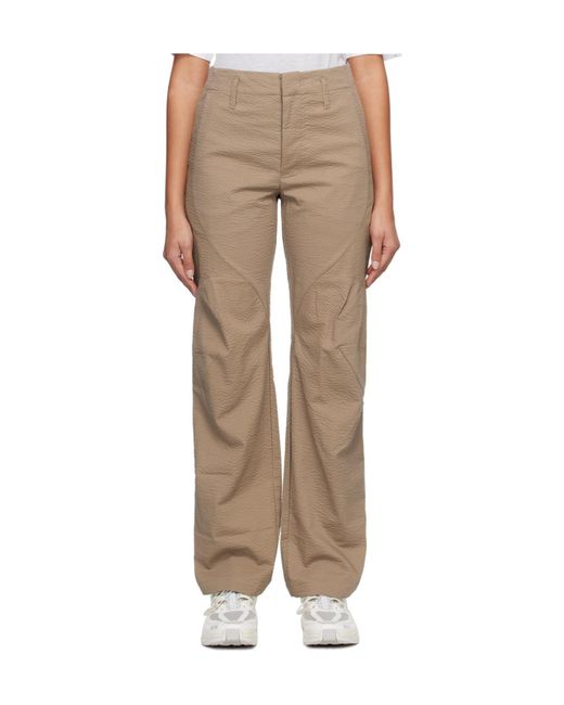 Post Archive Faction PAF Natural Textured Straight-Leg Trousers