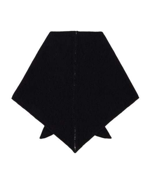 MM6 by Maison Margiela Black Wool Blend Pointed Scarf